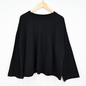Madewell Black Long Sleeve Boxy Top